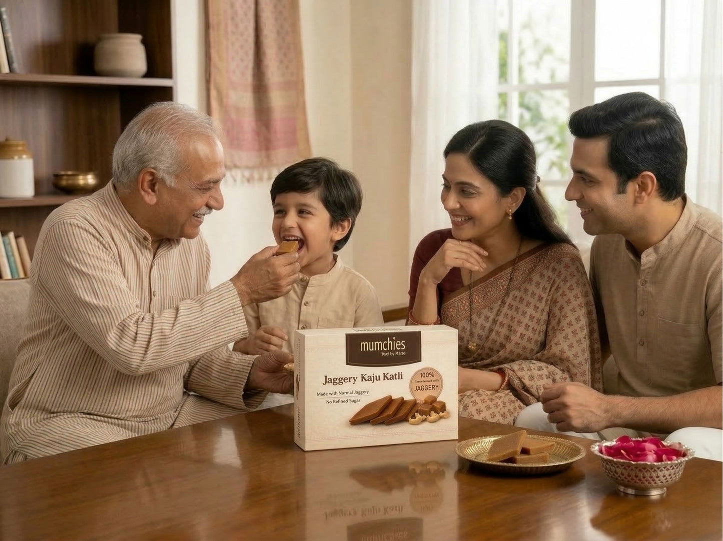 Jaggery Kaju Katli | Net Weight: 250gm (20 Pieces )