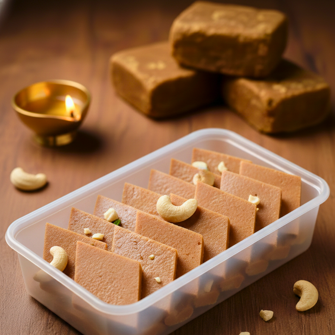 Jaggery Kaju Katli | Net Weight: 250gm (20 Pieces )