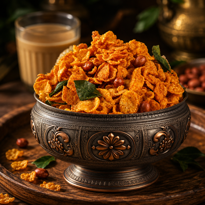 Corn Flakes Chivda - No Palm Oil